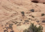 A portion of the terrain between the top of Cottonwood Canyon and the Chute where blasting is evident. Lamont Crabtree Photo